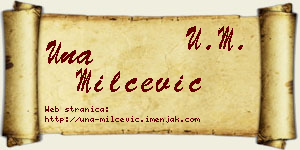 Una Milčević vizit kartica